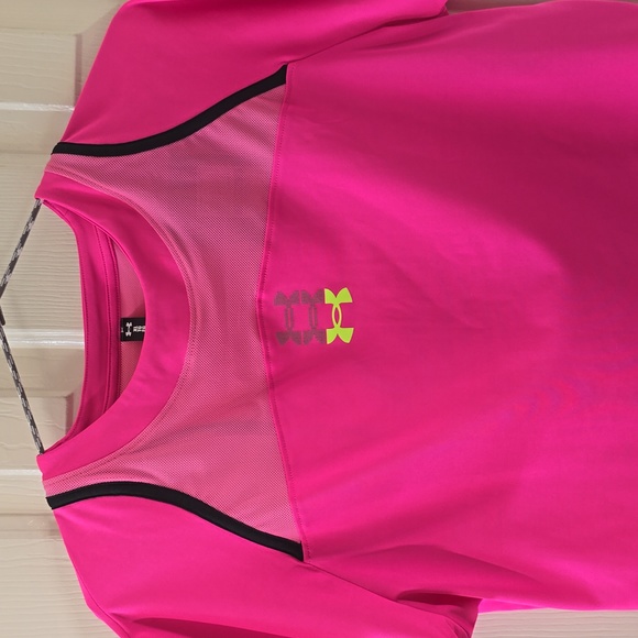 UNDER ARMOUR WOMEN'S FLORESCENT PINK ATHLETIC CROP TOP SIZE XL - Picture 5 of 15